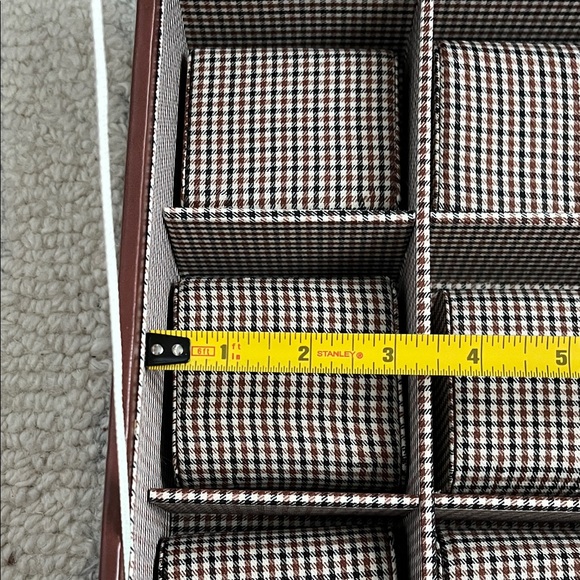 Stackers Brown Jewelry Organizer with Checkered Interior - Picture 15 of 16